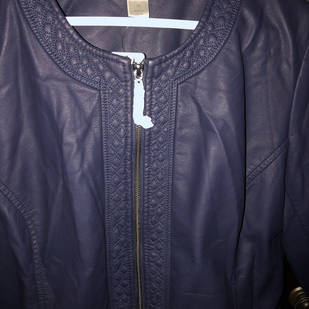Blue Faulk leather light jacket